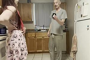 Man catches young woman out late drinking he wont tell if she lets him fuck both her holes