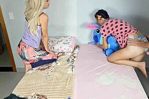 man and woman in passionate encounter with observer