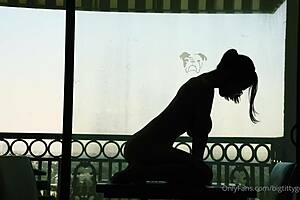 Watch Bigtittygothegg Ride That Silhouette Dildo With Her Big Ass