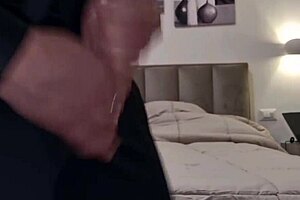 In this elegant amateur scene, she loves spitting on the cock and cumming after a long intense handjob