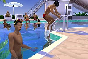 Hot Hooters 3 - Banging The Giant-Titted Resort Owner - Sims 4