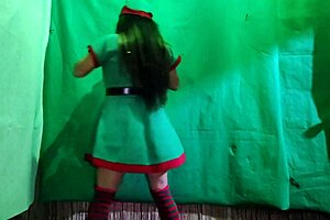 intense craving: naughty christmas elf wants big cock in latin pussy