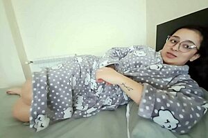 cheating wife in sexy maid outfit fucks friend doggystyle 😏