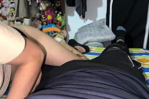 horny teen girl swallows my big cock