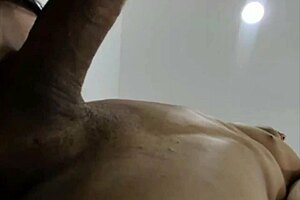 Hard latina couple does deep blowjob