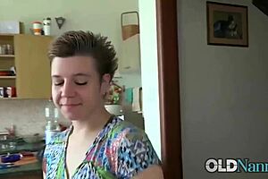 oldnanny real mature and teen lesbians masturbating together
