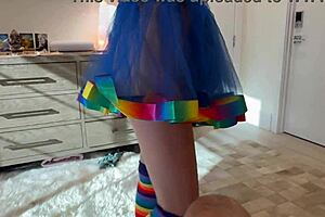 Halloween Trick-Or-Treat Bad Bunny Gets Candy Cum And Squirts On His Cock