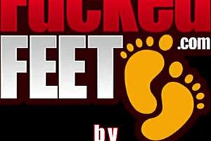 Nerdy teen 18+ gia love gives footjob at fuckedfeet