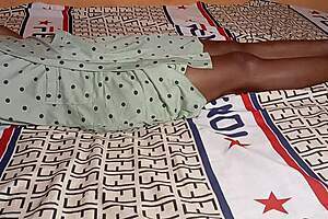 Young girl boldly sleeps in my room for intense fucking