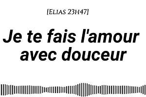 We make love gently with tenderness and passion