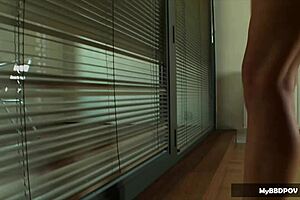 feeling pleasure, candy alexa shoves glass dildos in her ass for teasing