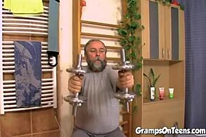 Petite Teen Works Out At The Gym