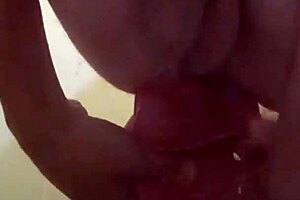 Male squirt aided by sandals in stretched ass