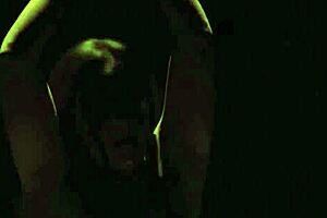 I give a blowjob to a petite brunette teen