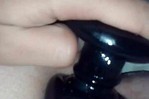 Jimena Simpson- Tranny Fucking Black Dildo