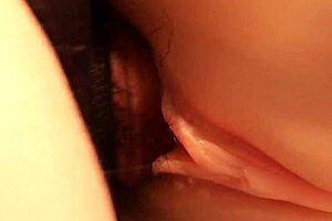 Rear-Entering Her Hairless Pussy With My Cock In Close-Up