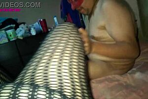 Lingerie And High Heels Fishnet And Footjob