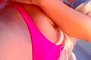 Hot blonde masturbates intensely