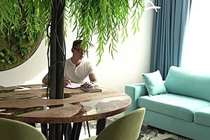 lia lin and guy have sensual anal while parents are away