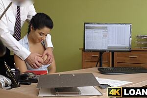 Busty Babe Anallized Hard In Office