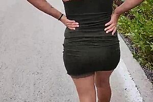 Puta Enseñando El Culo Y Tetas En Carretera Pública Mexicana