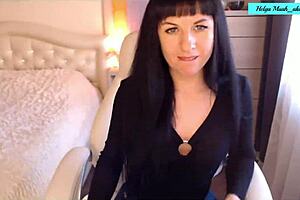 helga muah teases strips caresses clit in lingerie