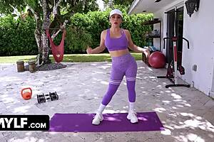 Yoga Instructor Sandy Love Takes A Big Hard Fat Cock In Her Tight Pussy