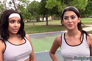 blonde granny and teen compilation at basketball party