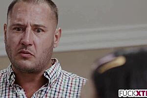 Petite brunette pornstar shyly licks wet pussy in pool during hardcore fucking and deepthroat session