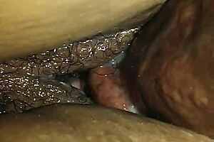 listen to the wet pussy sounds of that redbone getting creampied hard