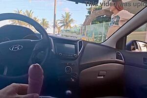 i risked masturbating in the car in public for that hot girl