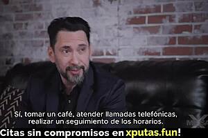 blonde milf loves sex, i licked her pussy 😋 spanish sub