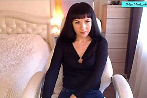 helga muah teases strips caresses clit in lingerie