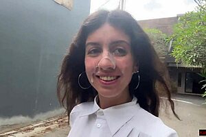 skinny teen gets fucked by beach stranger and facialed in hotel