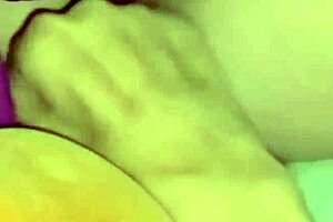 Close up of first time inserting giant vibrator dildo and anal toy at the same time she throws up just from the massive toy in her vagina three hours later i let her cum