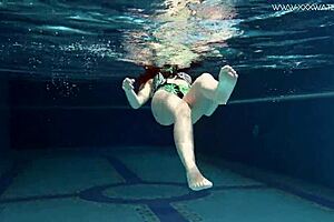 Diana Rius With Hot Tits Touches Body Underwater