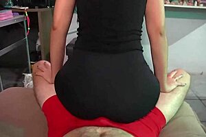 Curvy Latina Dancing and Moaning in Doggystyle Fuck