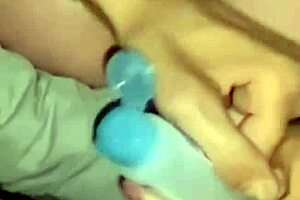 Close up of first time inserting giant vibrator dildo and anal toy at the same time she throws up just from the massive toy in her vagina three hours later i let her cum