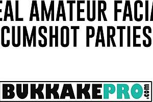 Nasty milf is a big fan of bukkake parties