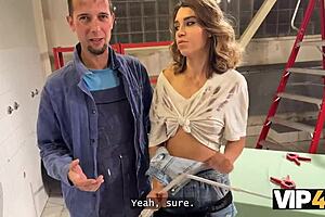 Hey, check out this teen having multiple orgasms as her boss fucks her at work