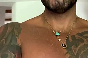 Viktor Rom in intriguing tattooed gay daddy bear scene