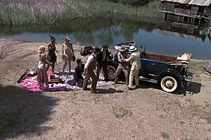 Bobbi Starr Dylan Ryder Julia Ann and Natasha Marley Outdoor Orgy