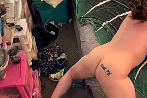 nympho, you're humping that bed so wildly!