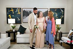 Blasting threesome with hot blonde slut