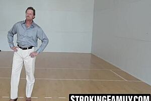 Iggy's Daddy Finds Her Smoking Outside, Then They Engage In Hardcore Doggystyle Fucking With Big Cock Riding And Facial