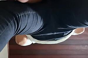 blonde woman cheats on husband with stranger's anal at bar