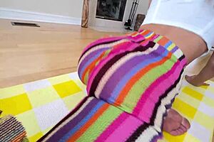 scarlett page stretches in hardcore yoga with petite teen goddess