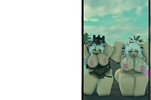 Cute Military Girl And Cute Cowgirl Perform Sexy Dance In Roblox