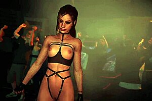 Playful Depraved Laire Redfield Loves to Dance Naked in Public for Cash