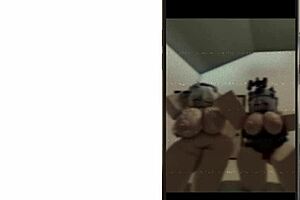 Cute Military Girl And Cute Cowgirl Perform Sexy Dance In Roblox